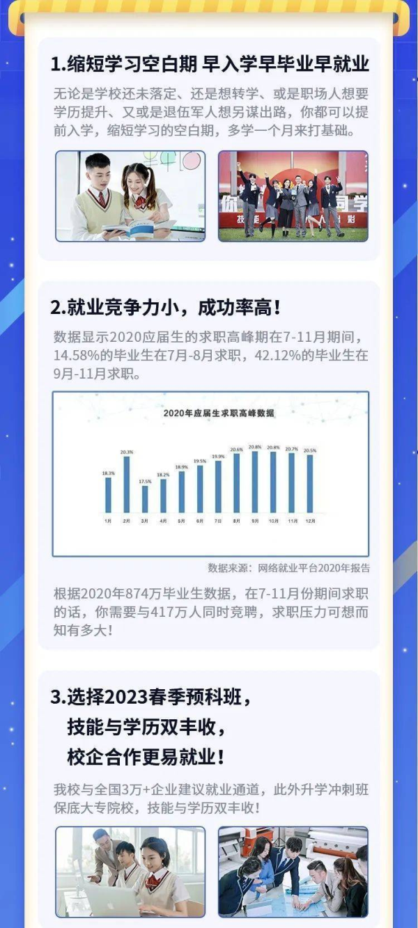 2023春季預科班，學歷技能雙豐收，校企合作更易就業！